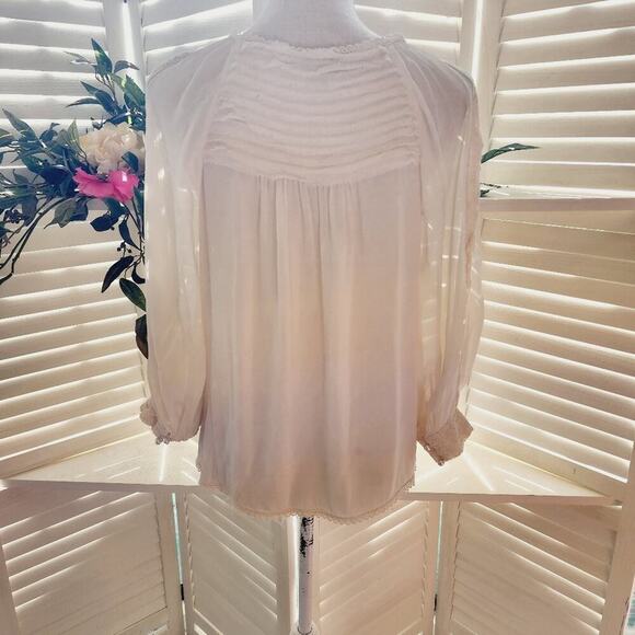 ALICE & OLIVIA CREAM LACE BUTTON DOWN SIZE MED - Picture 4 of 7